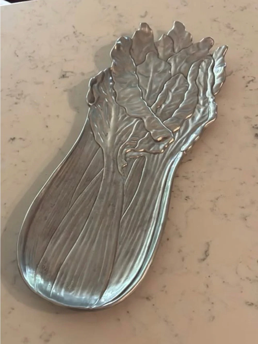 Fitz & Floyd Celery Silver Tray 18.5” Rare Serving Dish
